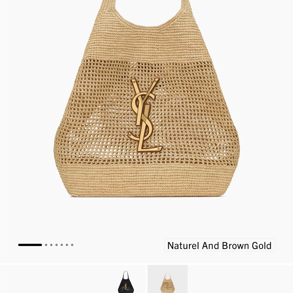Raffia Elegant Tan Woven Tote Bag - Picture 14 of 15
